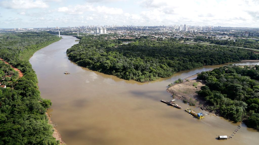 Vista aérea del río de Cuiabá