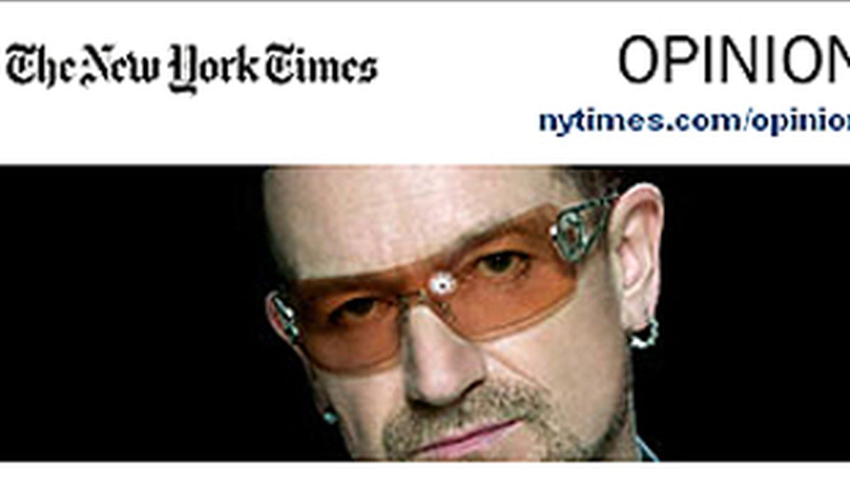 Bono colaborará de forma esporádica con el tabloide. Foto: The New York Times.