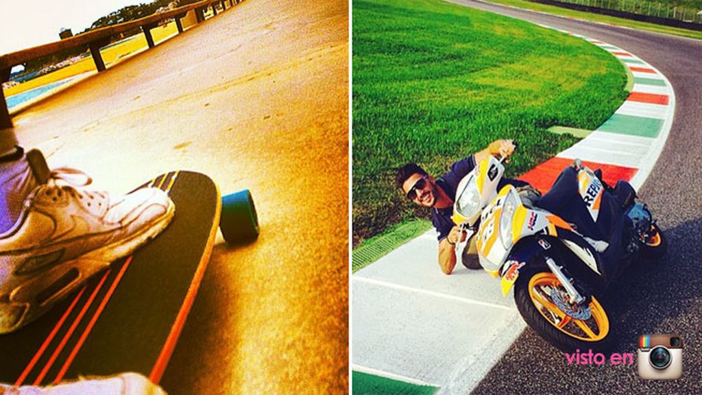 Con él también comparte su gusto por las motos y por el skateboard