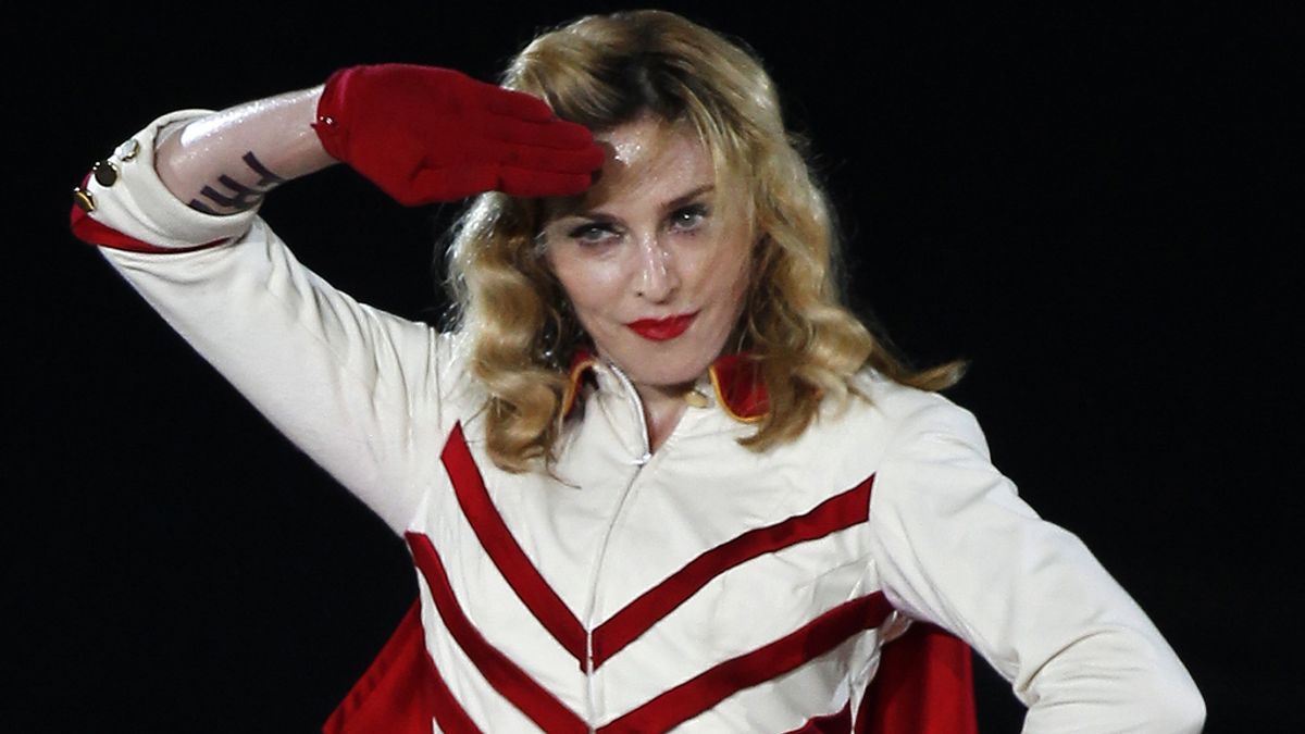 Madonna en su concierto en Niza. Foto: Reuters
