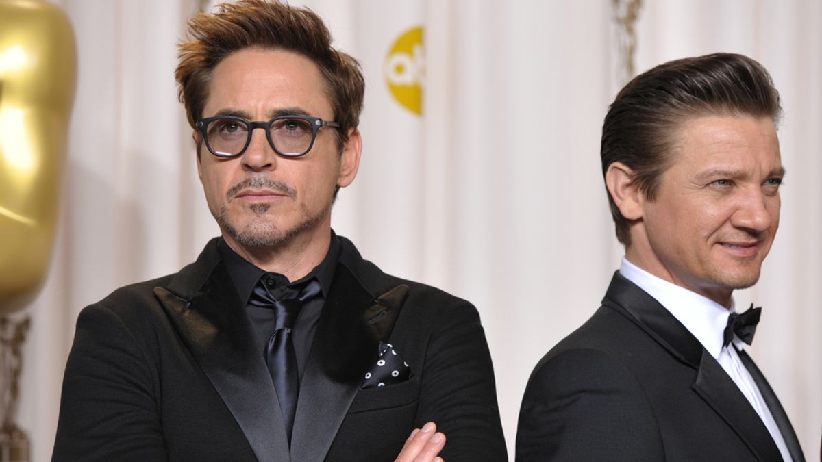 Robert Downey Jr., left, and Jeremy Renner