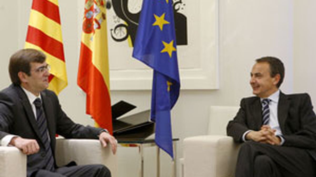 Antich y Zapatero durante el encuentro en La Moncloa. Foto:EFE