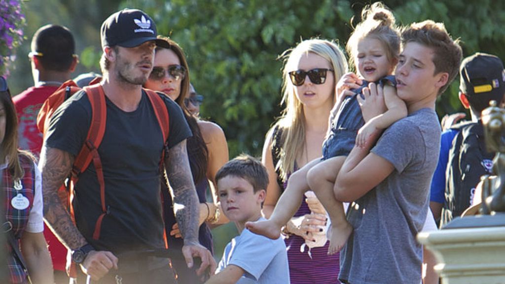 Los Beckham se escapan al parque de atracciones Disney