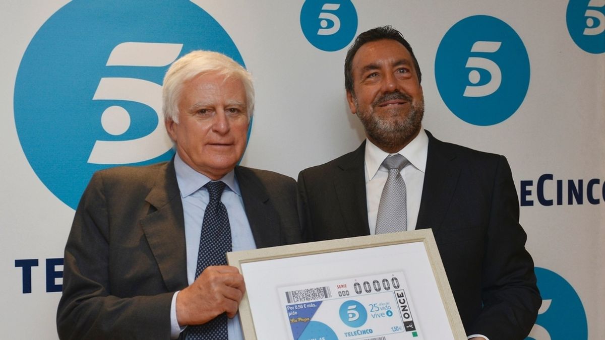 La ONCE homenajea a Telecinco en su 25º aniversario con un cupón conmemorativo