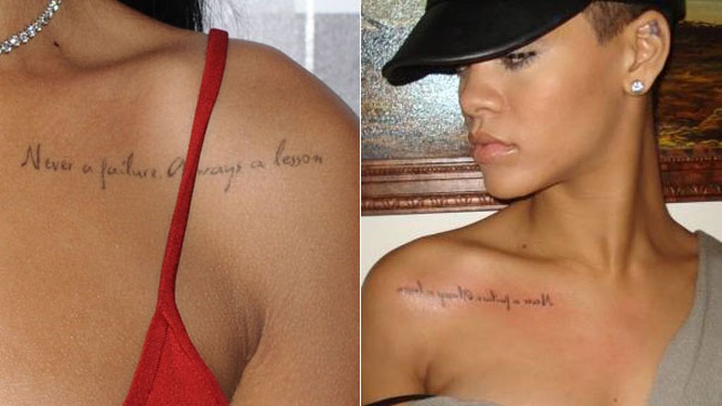 Así es el tatuaje más doloroso de Rihanna