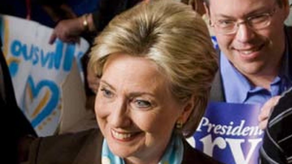 La senadora Hillary Clinton, durante la campaña. Foto: EFE