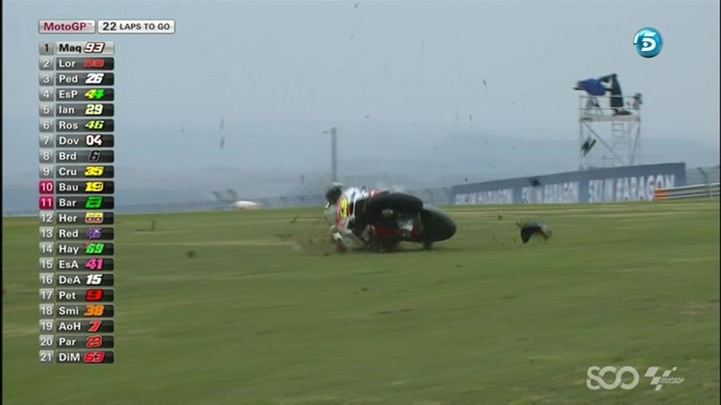 Rossi, Márquez, Pedrosa, Iannone... al suelo