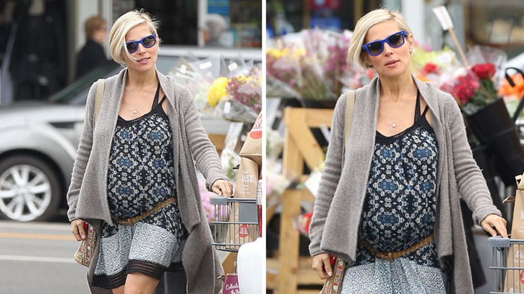 Sexy y vaporosa: Elsa Pataky, embarazada de mellizos, de compras en el supermercado