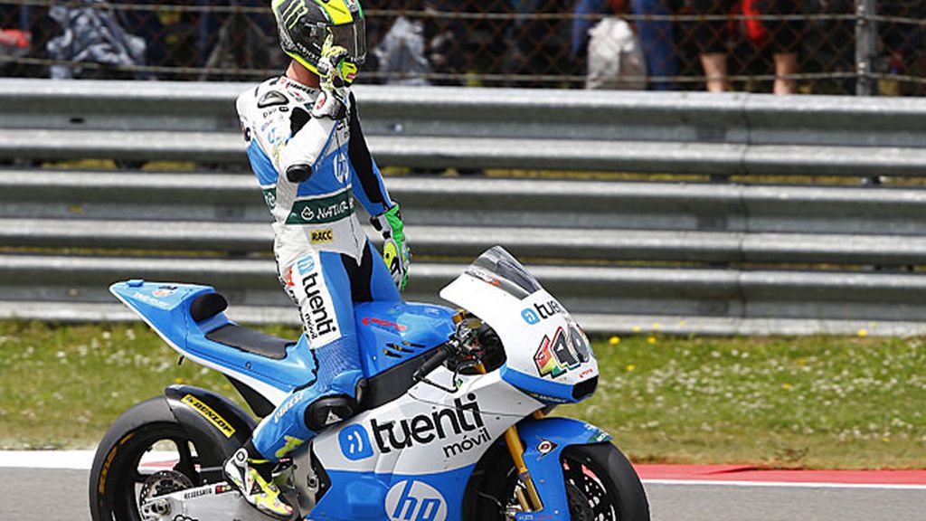 Pol Espargaró celebra la victoria en Assen