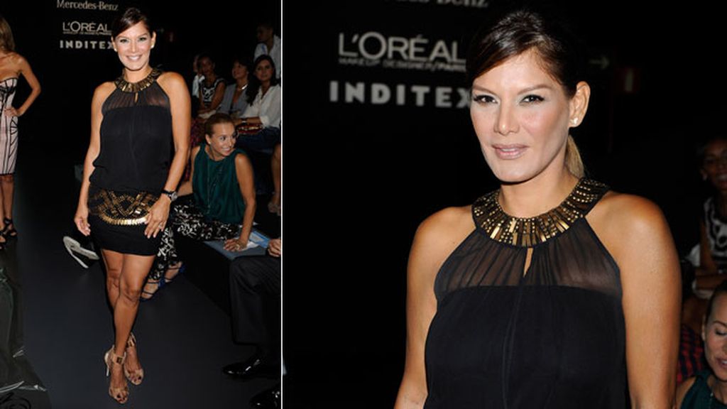 Ivonne Reyes en el desfile de Andrés Sardá