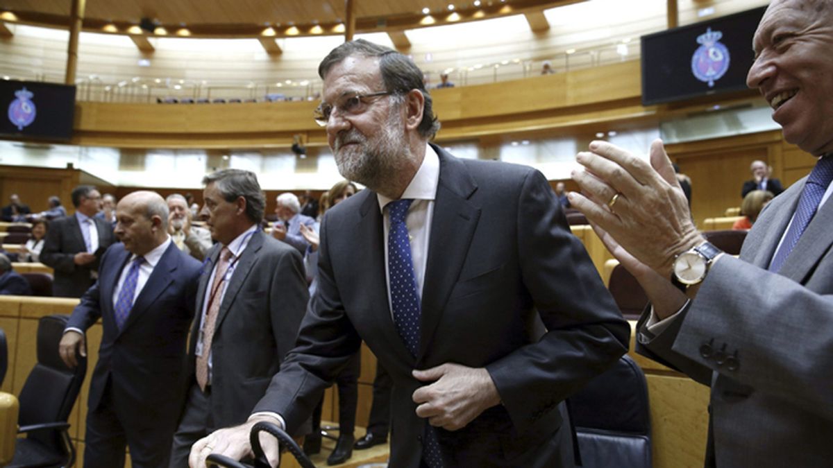 Mariano Rajoy en la sesión de control al Gobierno en el Senado
