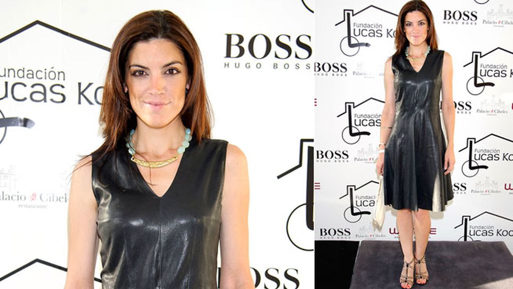 Jimena Mazucco lució un vestido de cuero negro