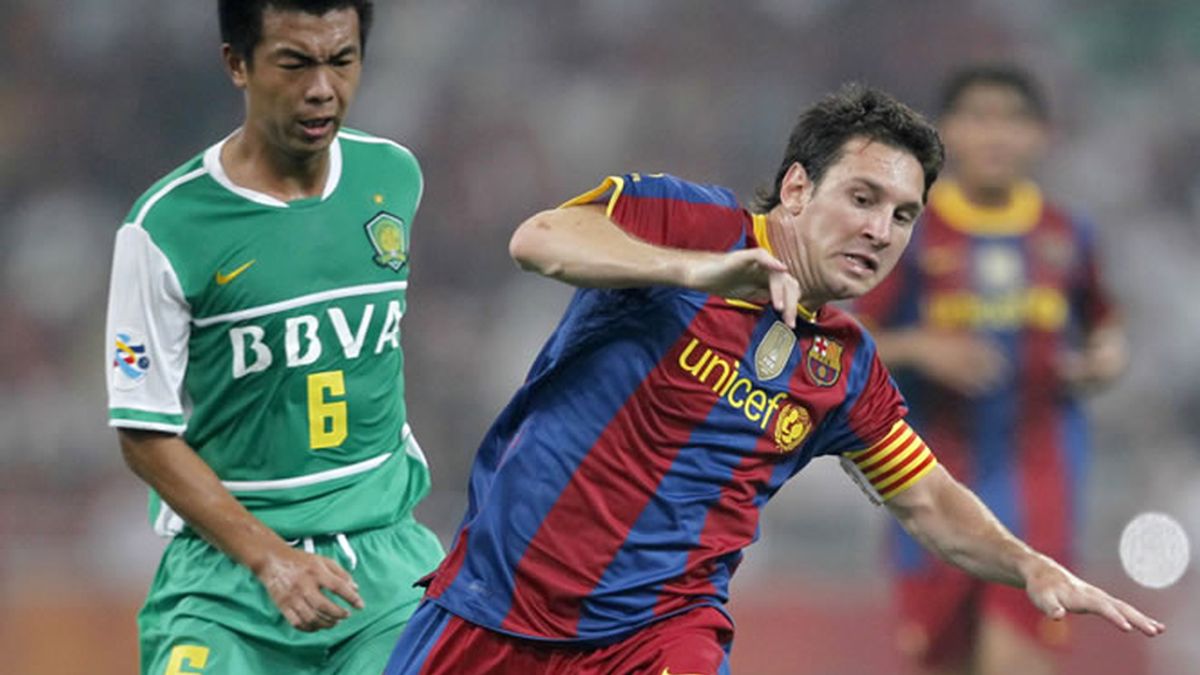 Messi, en partido amistoso Messi, en partido amistoso