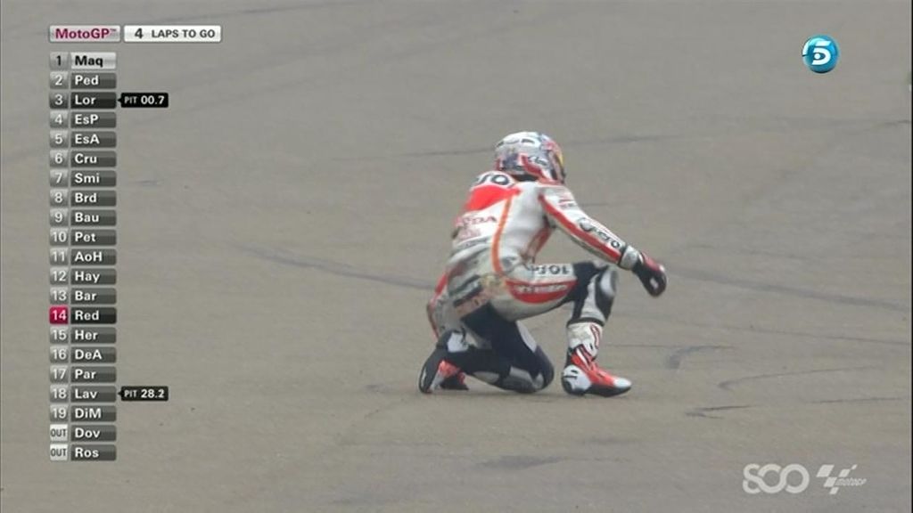 Rossi, Márquez, Pedrosa, Iannone... al suelo