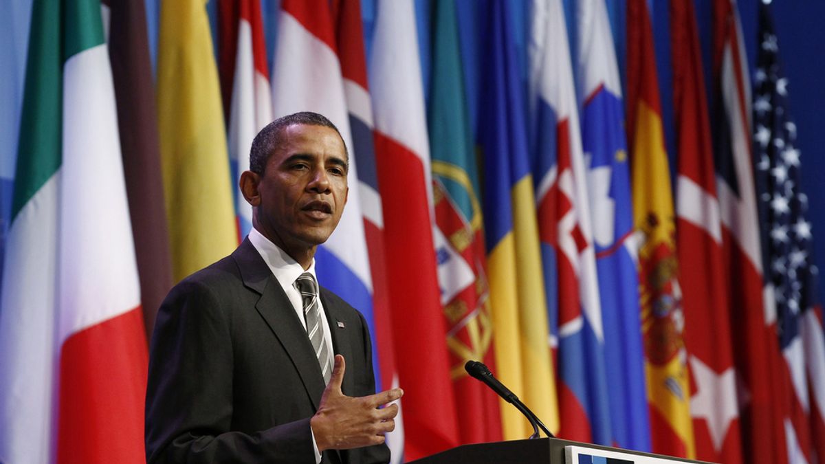 Barack  Obama en la cumbre de la OTAN celebrada en Chicago