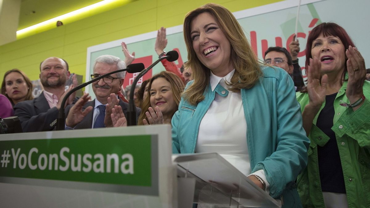 Susana Díaz, tras la victoria de las elecciones