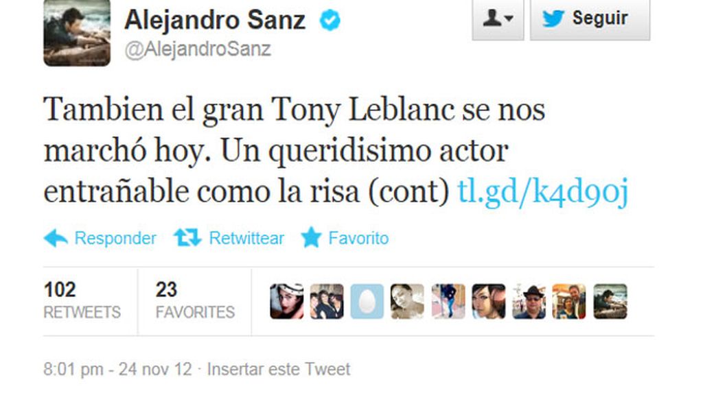 Despedida en la red a Tony Leblanc