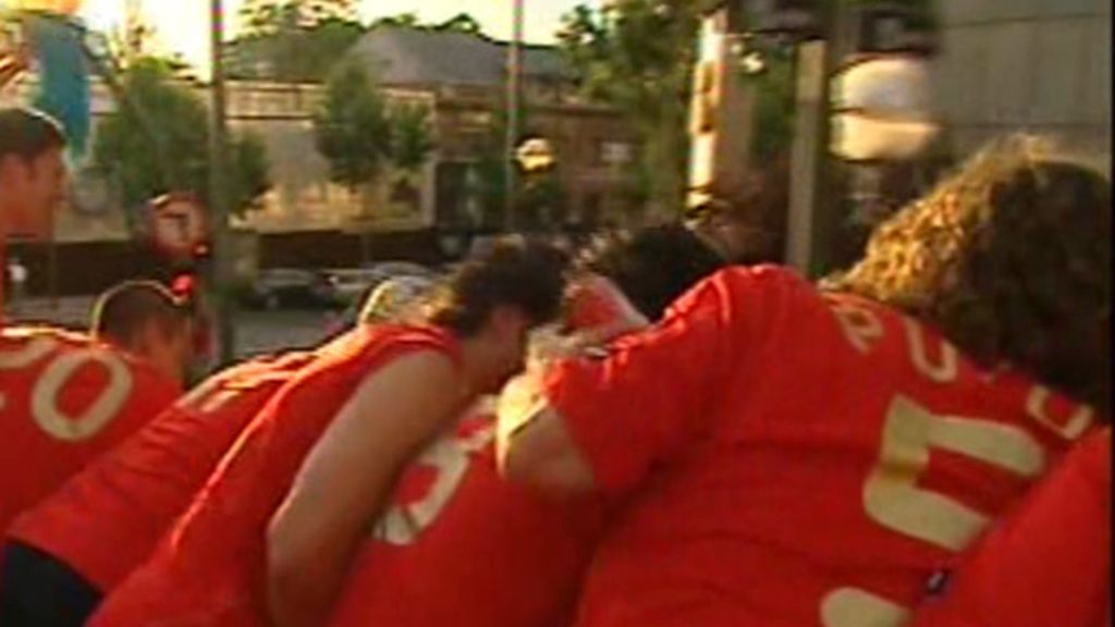 Desde el bus de La Roja
