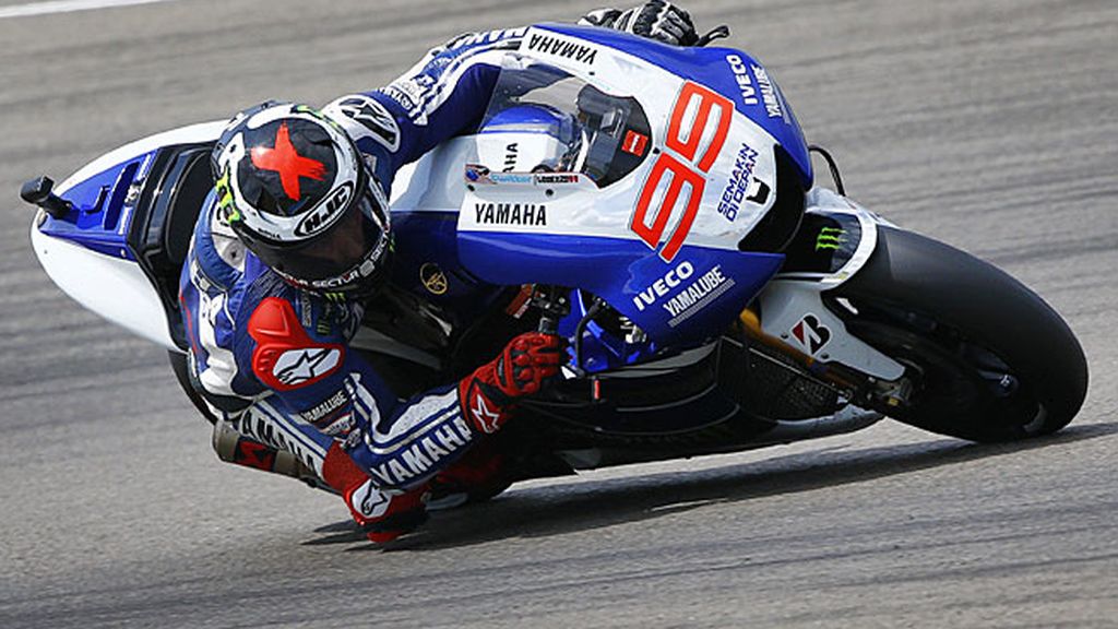 Jorge Lorenzo, durante la carrera en Assen