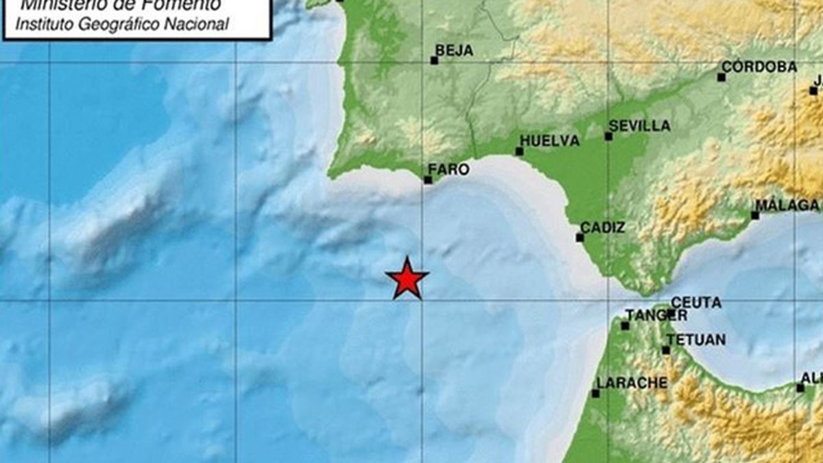 Terremoto en en el Golfo de Cádiz