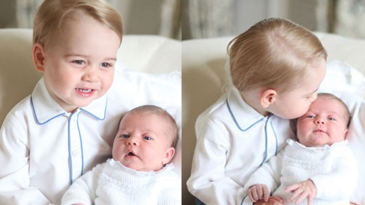 Así de contentos posan la princesa Charlotte y su hermano George