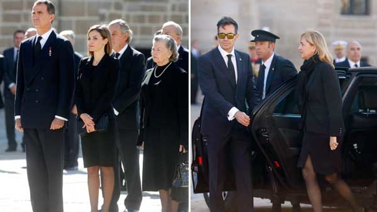La infanta Cristina coincide con los reyes en el funeral del infante don Carlos