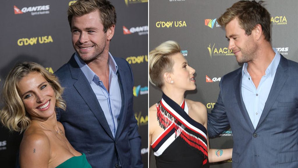 Un Chris Hemsworth, dos parejas de photocall: Pataky versus Johansson