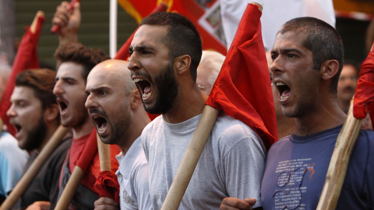 Manifestación en Tesalónica, Grecia. Foto: Reuters