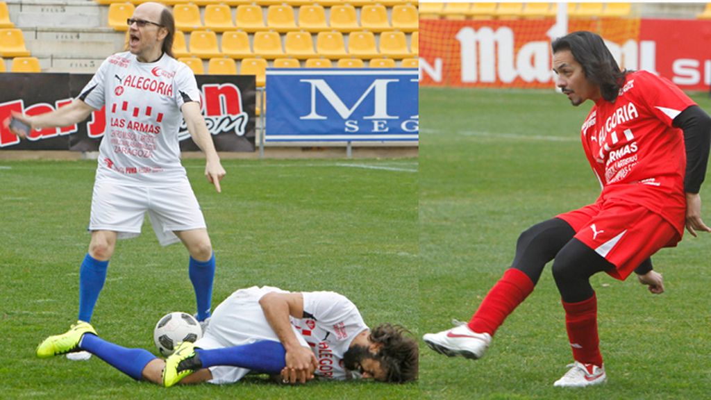 Deportividad y mucho sentido del humor entre los jugadores de los dos equipos