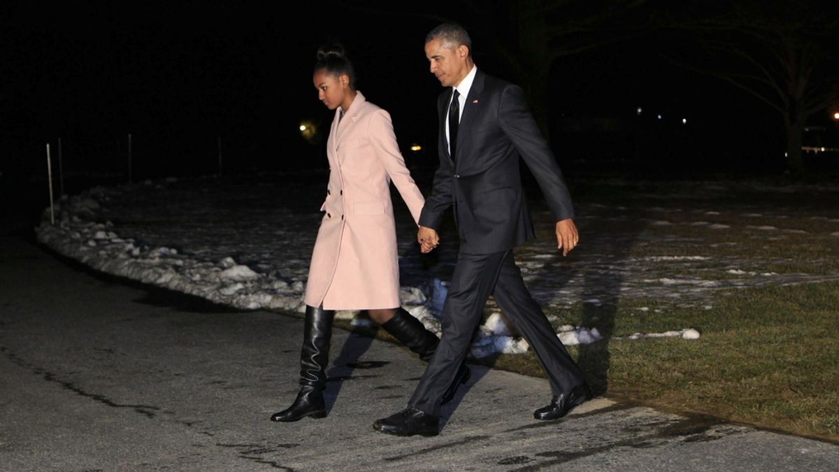 Barack Obama y su hija Sasha