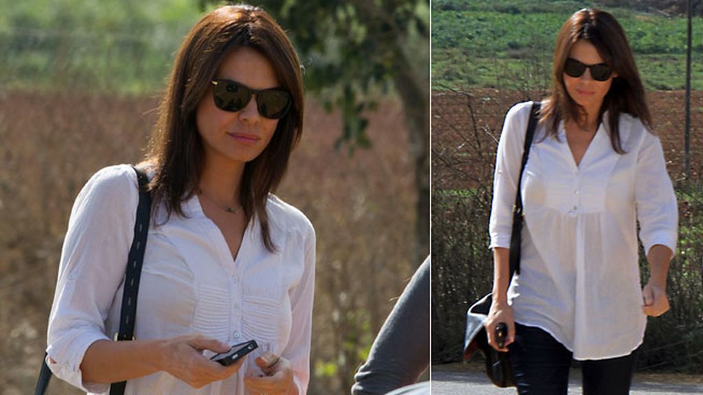 María José Suárez también acudió al tanatorio sevillano