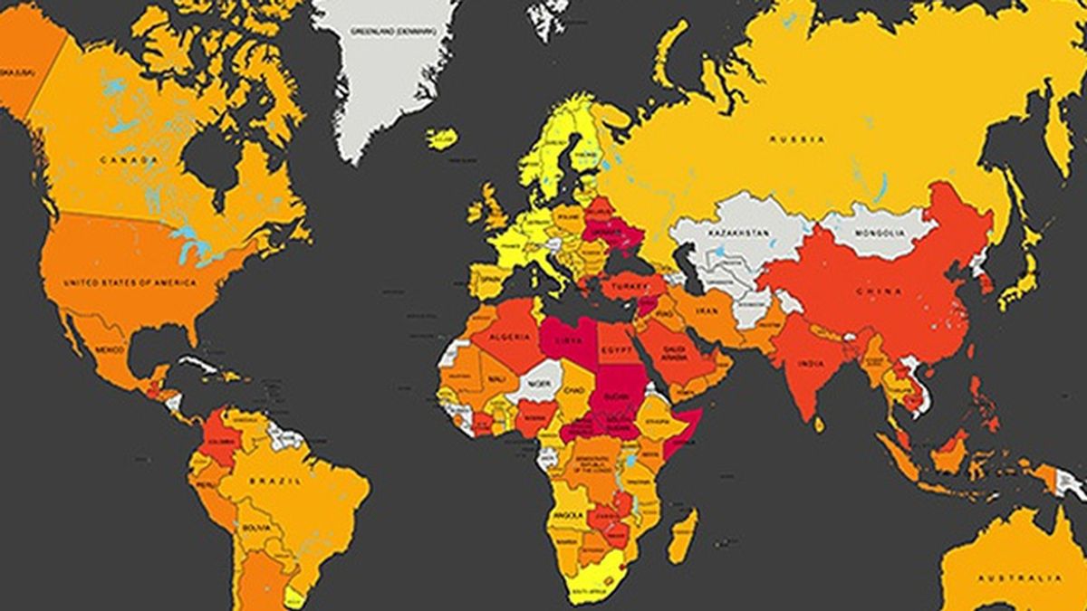 El mapa de los peores países para ser empleado