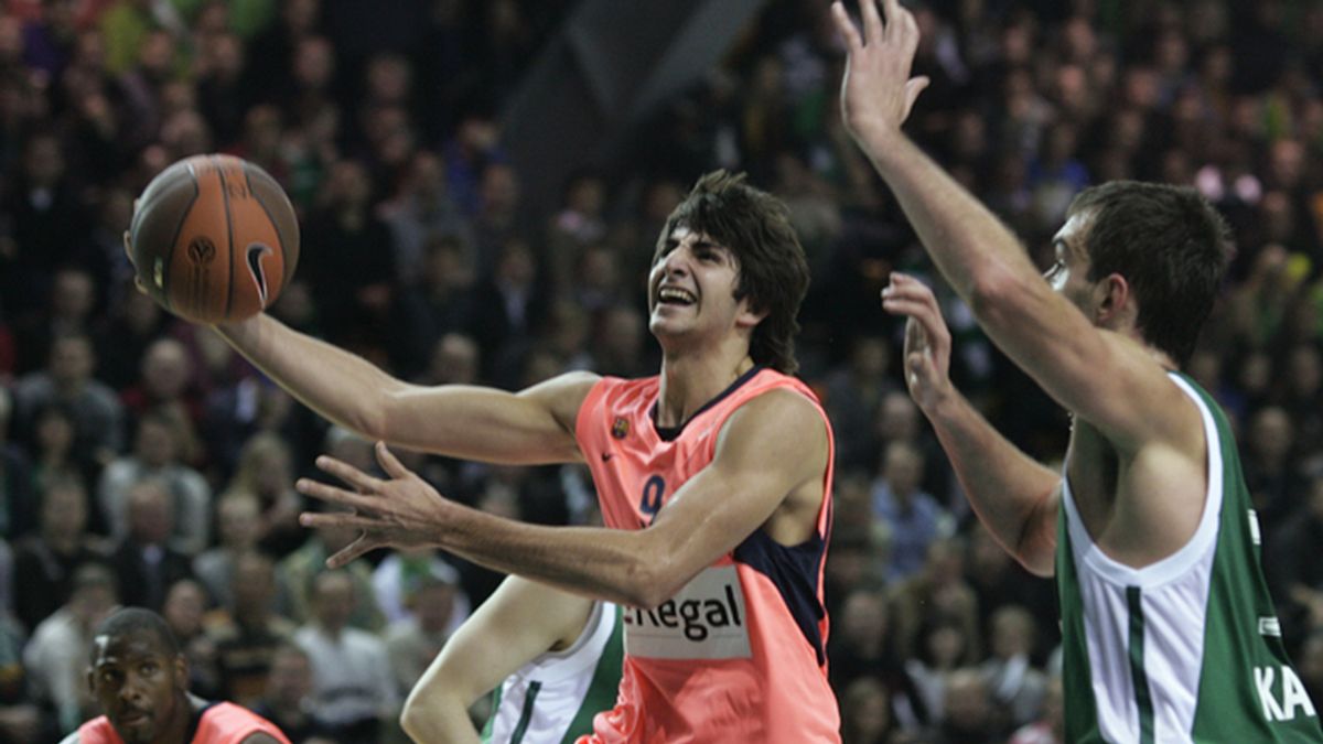 Rubio en un partido de la Euroliga Rubio en un partido de la Euroliga