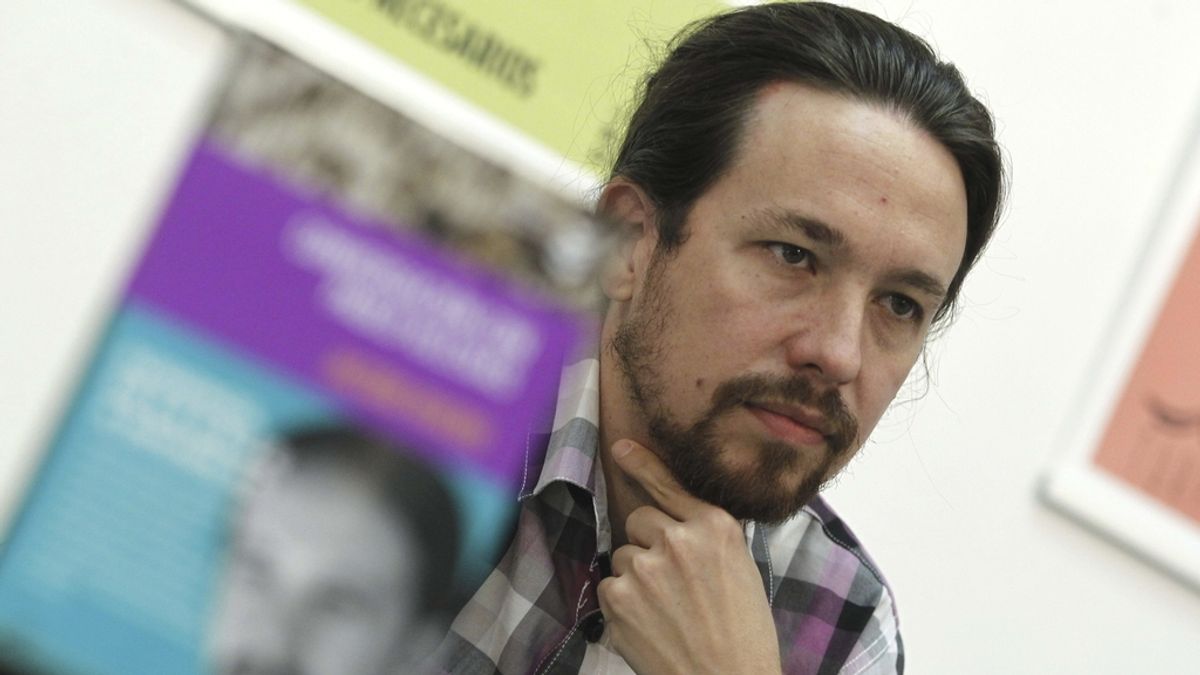 Pablo Iglesias en la presentación del libro 'Conversaciones con Pablo Iglesias'