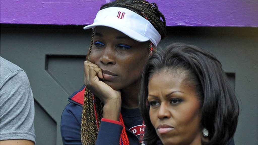 Michelle Obama y Serena Williams vieron juntas el tenis