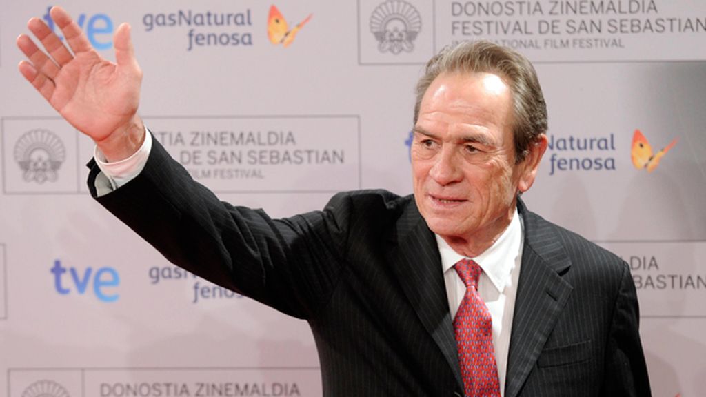 Tommy Lee Jones a su llegada al Kursaal