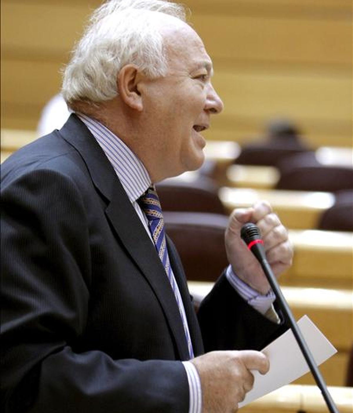 El ministro de Asuntos Exteriores y Cooperación, Miguel Ángel Moratinos, durante una sesión. EFE/Archivo