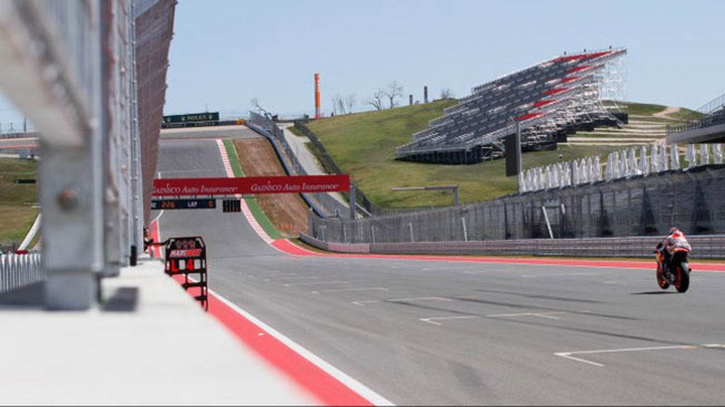 Lorenzo, Rossi, Pedrosa, Marquez y Bradl, rodando en Austin