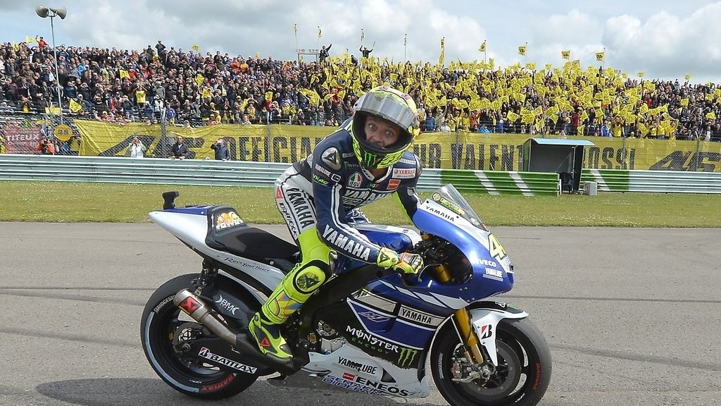 Así celebró Valentino Rossi la victoria en Assen