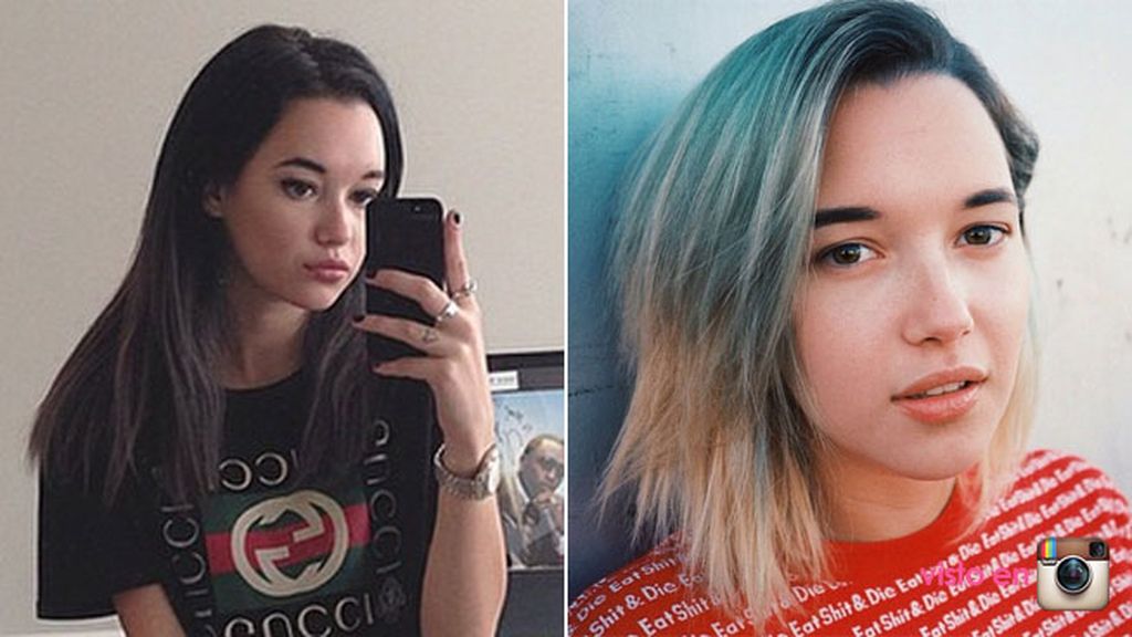 Sarah es morena, pero ha tenido el pelo azul y ahora es rubia