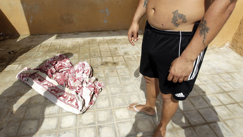 Imagen de la manta que cubría a la recién nacida