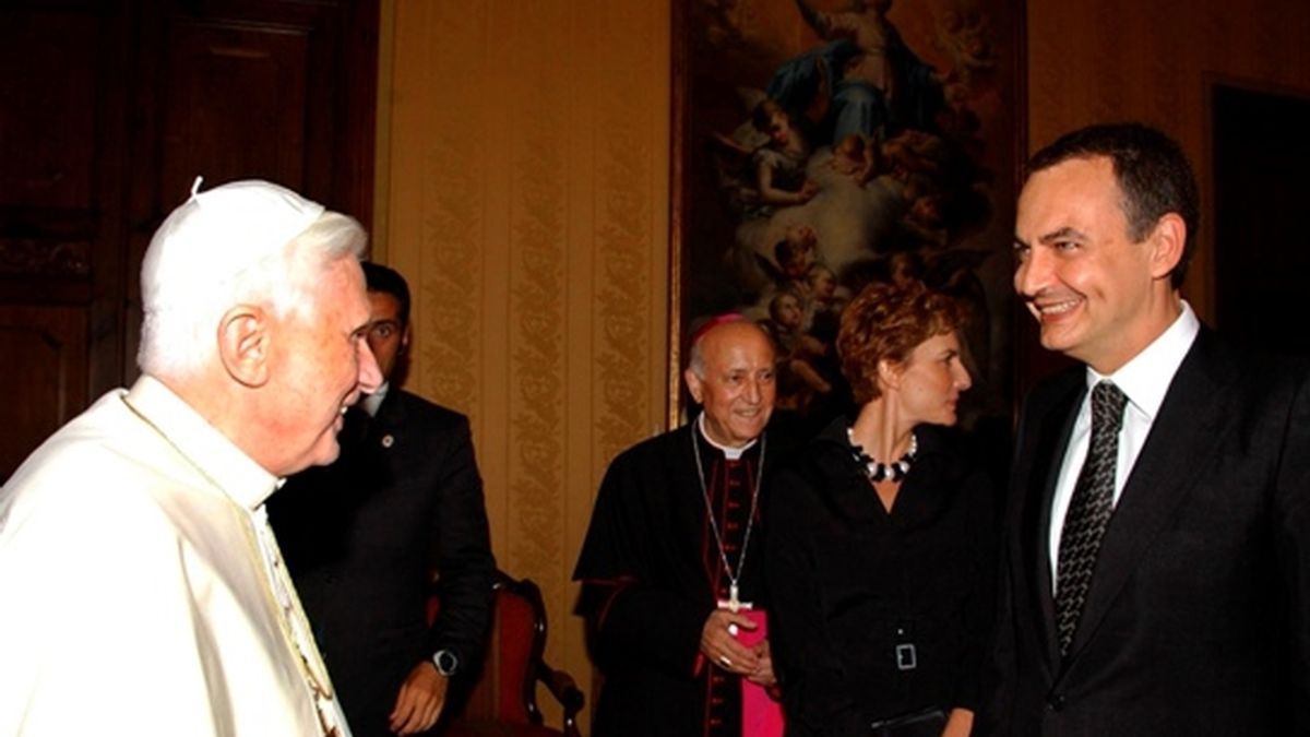 Zapatero y el Papa en Valencia