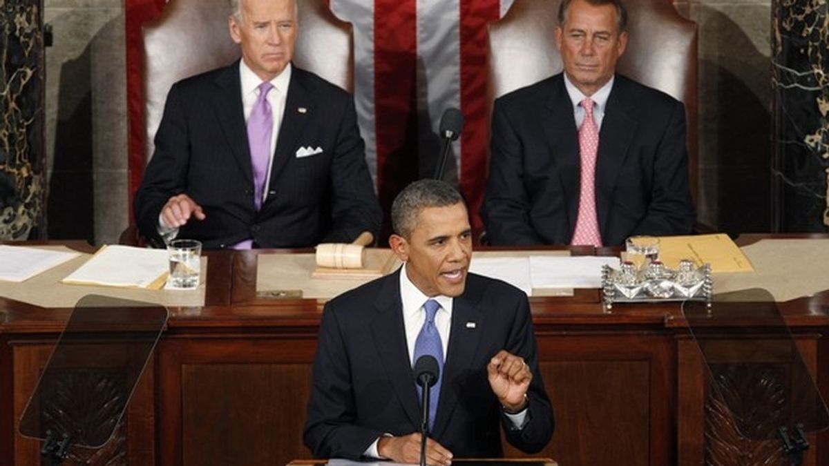 Barack Obama, durante su comparecencia en el Congreso.