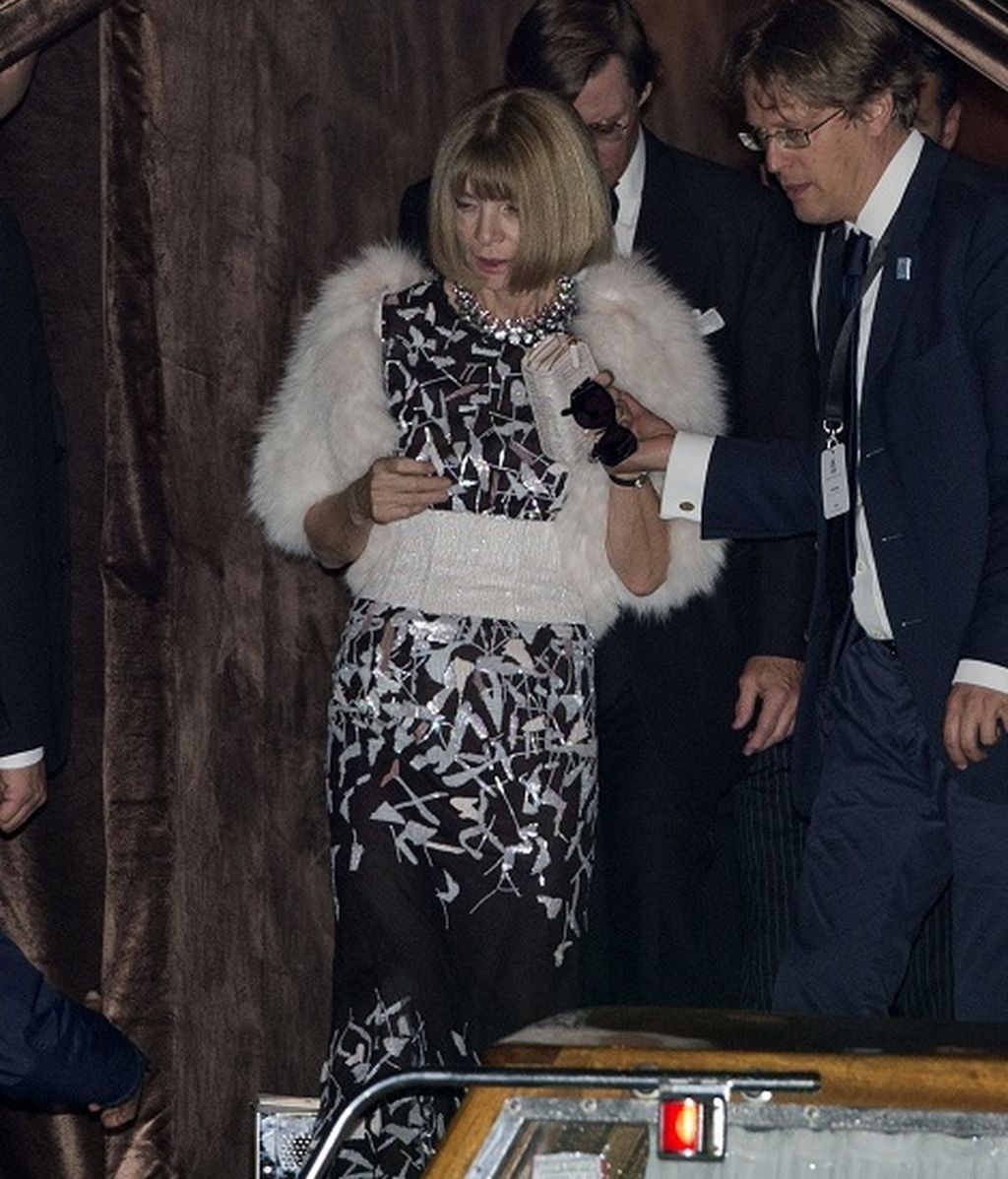 Anna Wintour al finalizar la velada