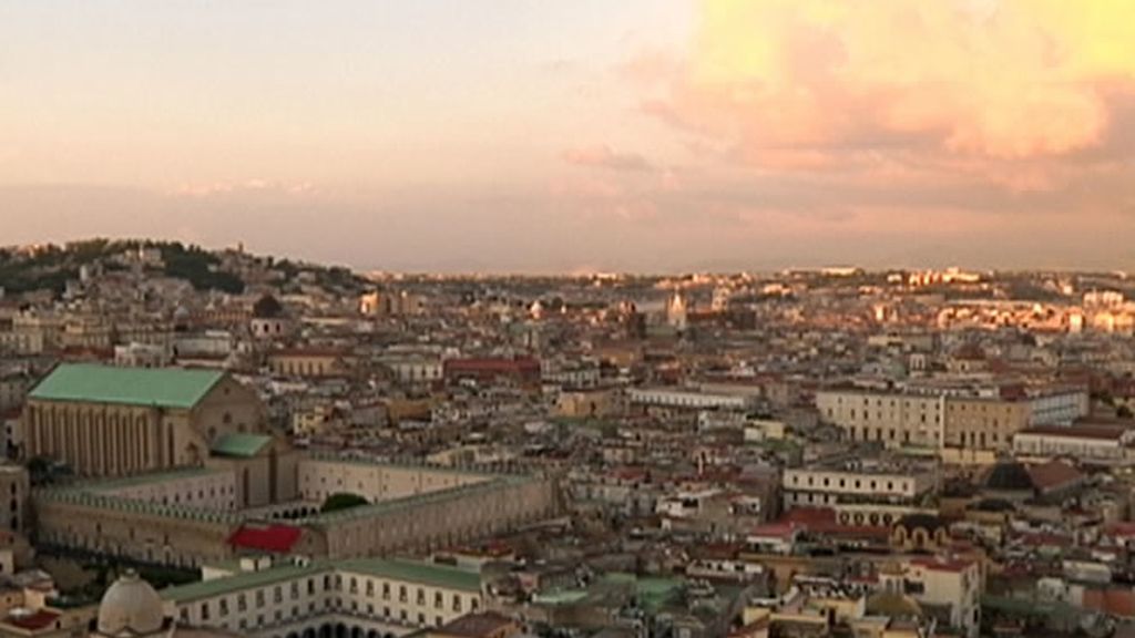 Vista aérea de Nápoles