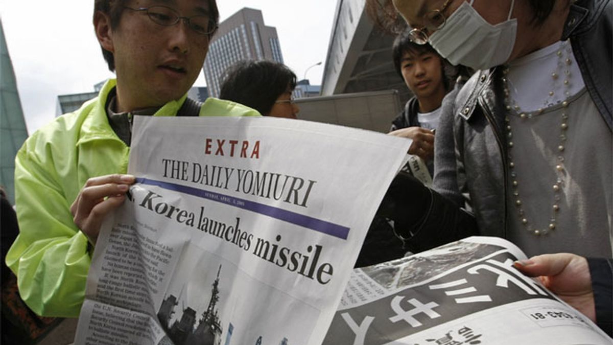 El lanzamiento del cohete en prensa coreana