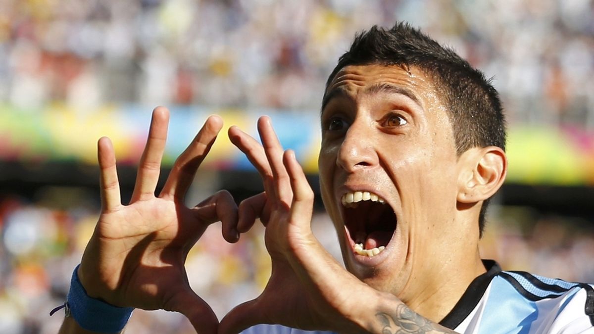 Ángel di María y su tradicional corazón