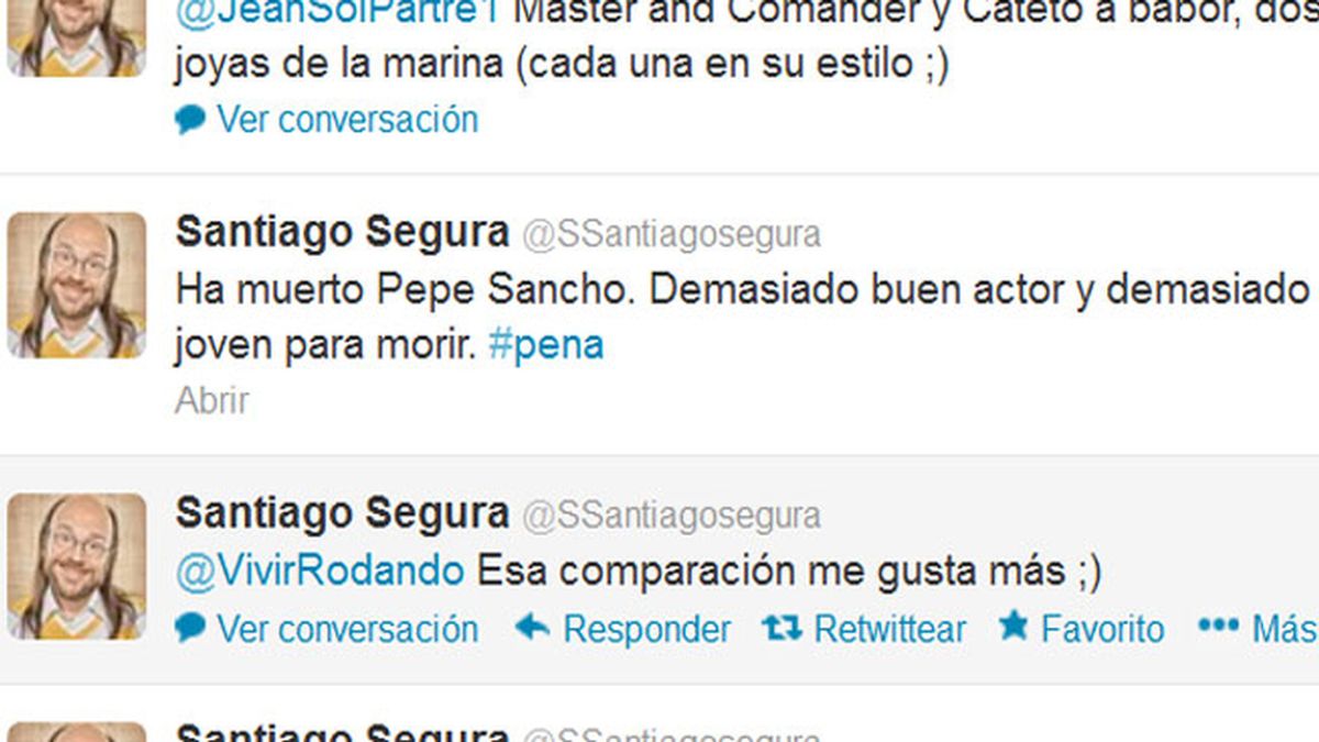 Twitter despide a Pepe Sancho