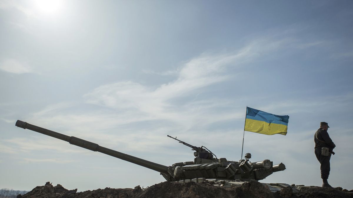 Tanques ucranianos en la frontera de Rusia