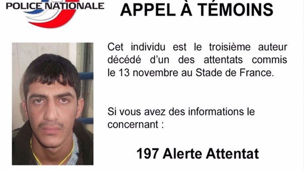 La Policía divulga la foto de uno de los terroristas suicidas del 'Stade de France'